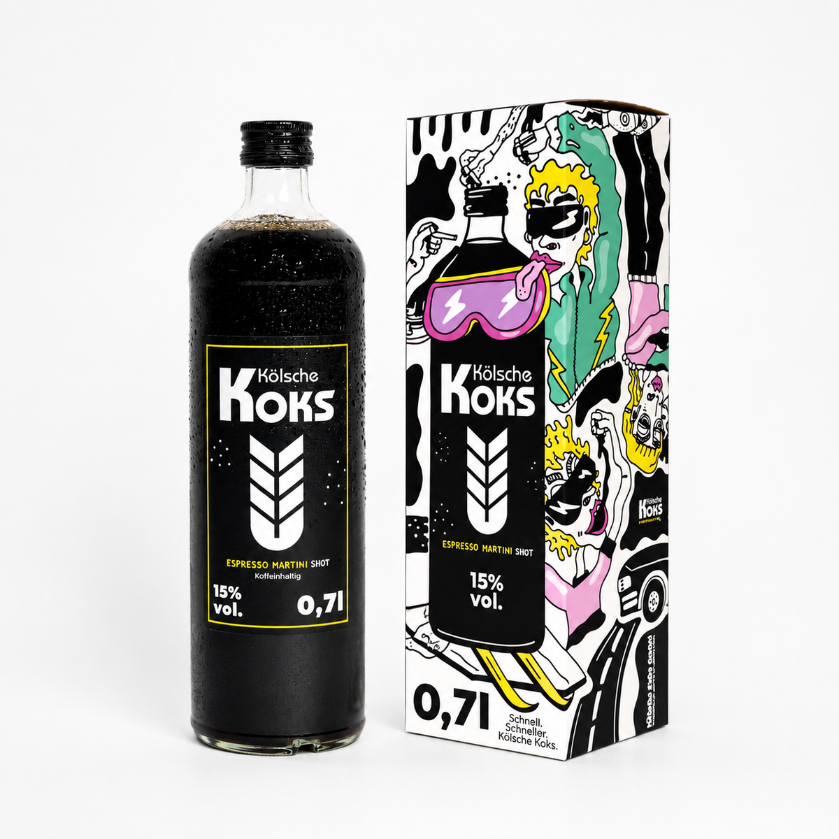 Kölsche Koks Espresso Martini 0,7L Flasche mit Geschenkkarton
