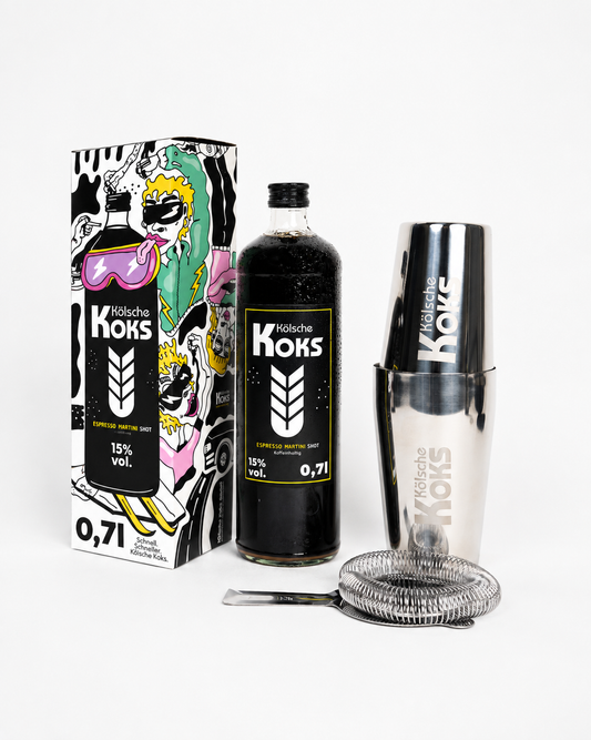 Espresso Martini Set mit 0,7L Flasche, Cocktail Shaker und Geschenkkarton