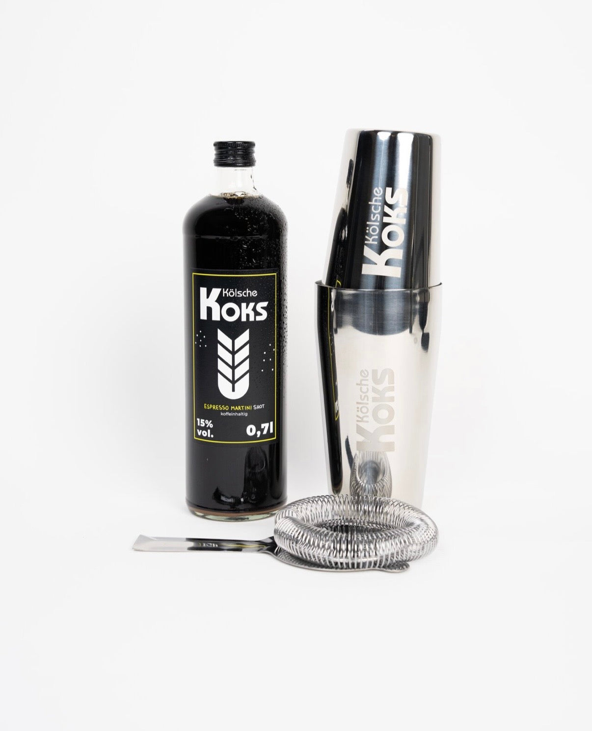 Kölsche Koks | Set Shaker + 0,7 l Flasche