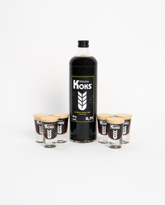 Kölsche Koks | Set 0,7 l Flasche + Shotgläser